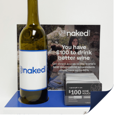 naked wine display box